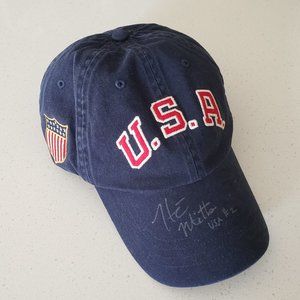 Polo Ralph Lauren 2012 USA LONDON Olympic Baseball Cap signed by Heather Mitts
